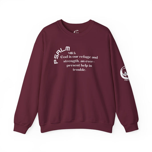 Psalm 46:1 Scripture Crewneck Sweatshirt