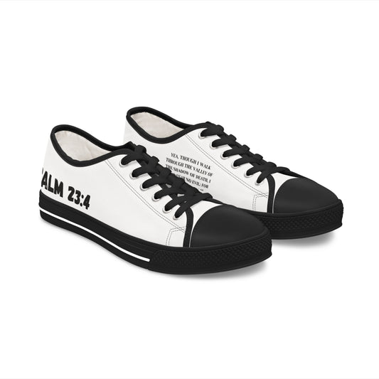 Psalm 23:4 Women's Low Top Sneakers
