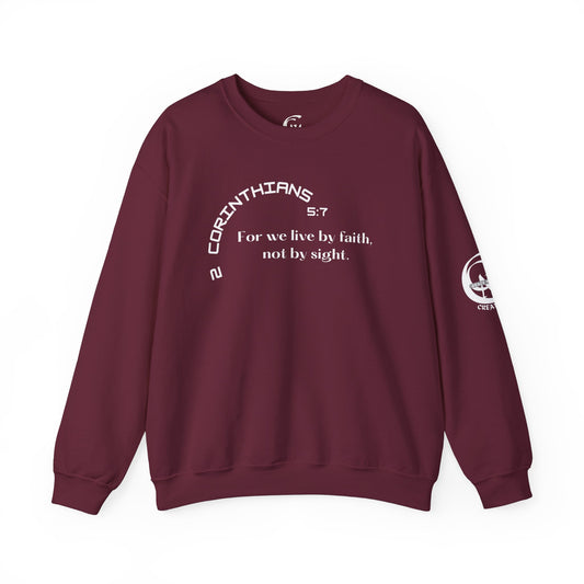 2 Corinthians 5:7 Scripture Crewneck Sweatshirt