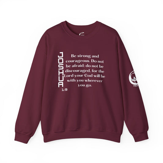 Joshua 1:9 Scripture Crewneck Sweatshirt