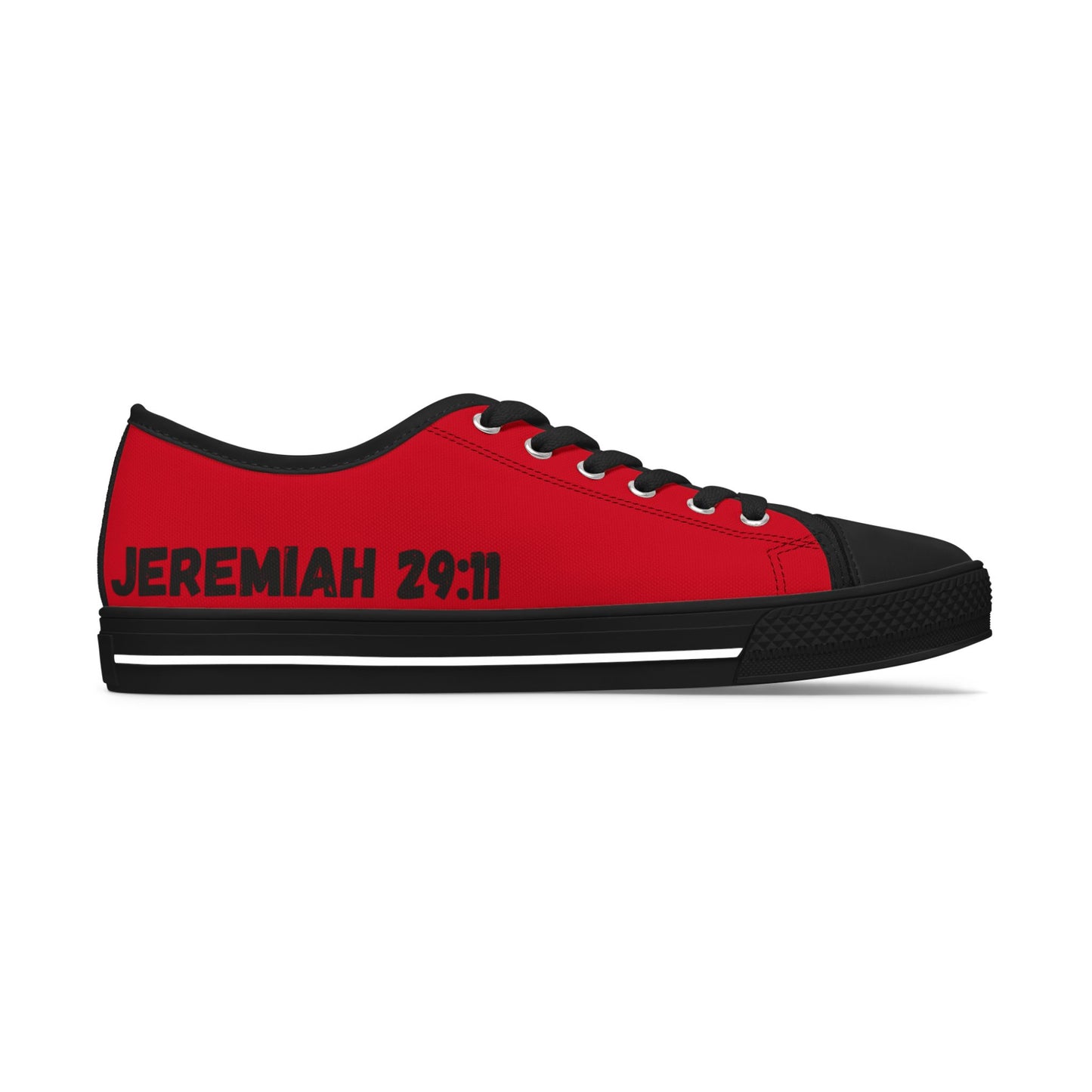 JEREMIAH 29:11  Women's Low Top Sneakers(Red)