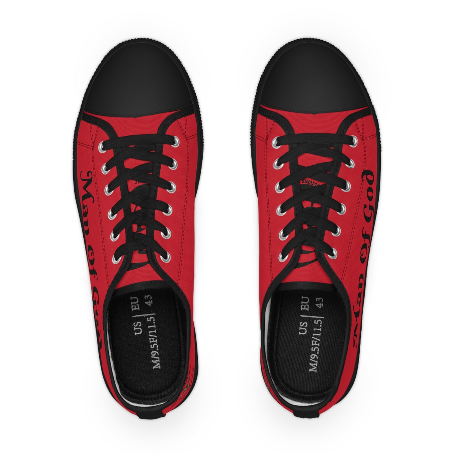 Faithful Men's Low Top Sneakers(Red)