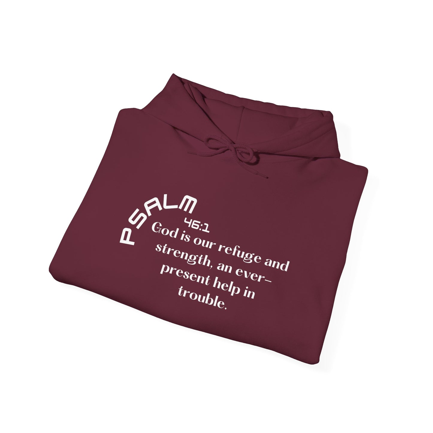 Biblical Hoodie, Psalm 46:1 Scripture Unisex Hoodie