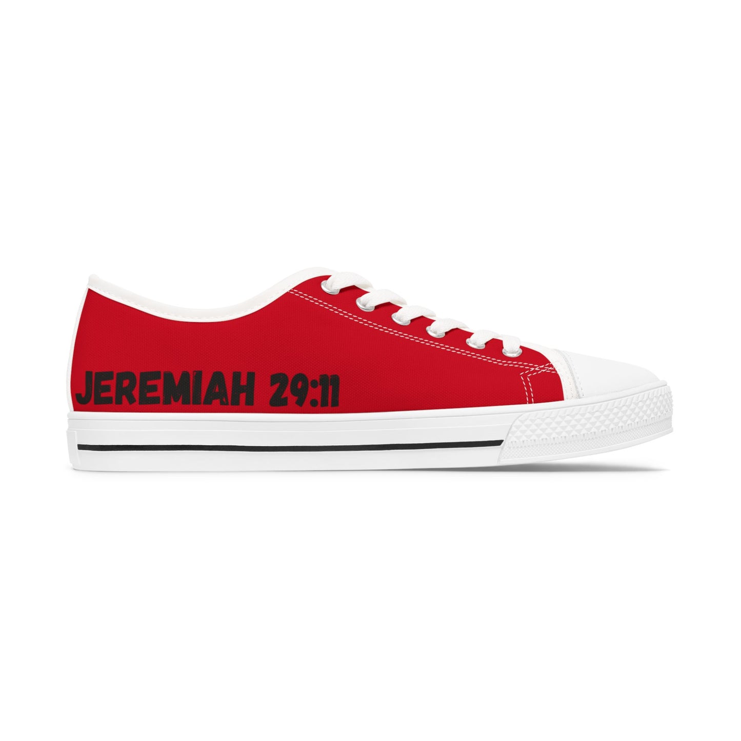 JEREMIAH 29:11  Women's Low Top Sneakers(Red)