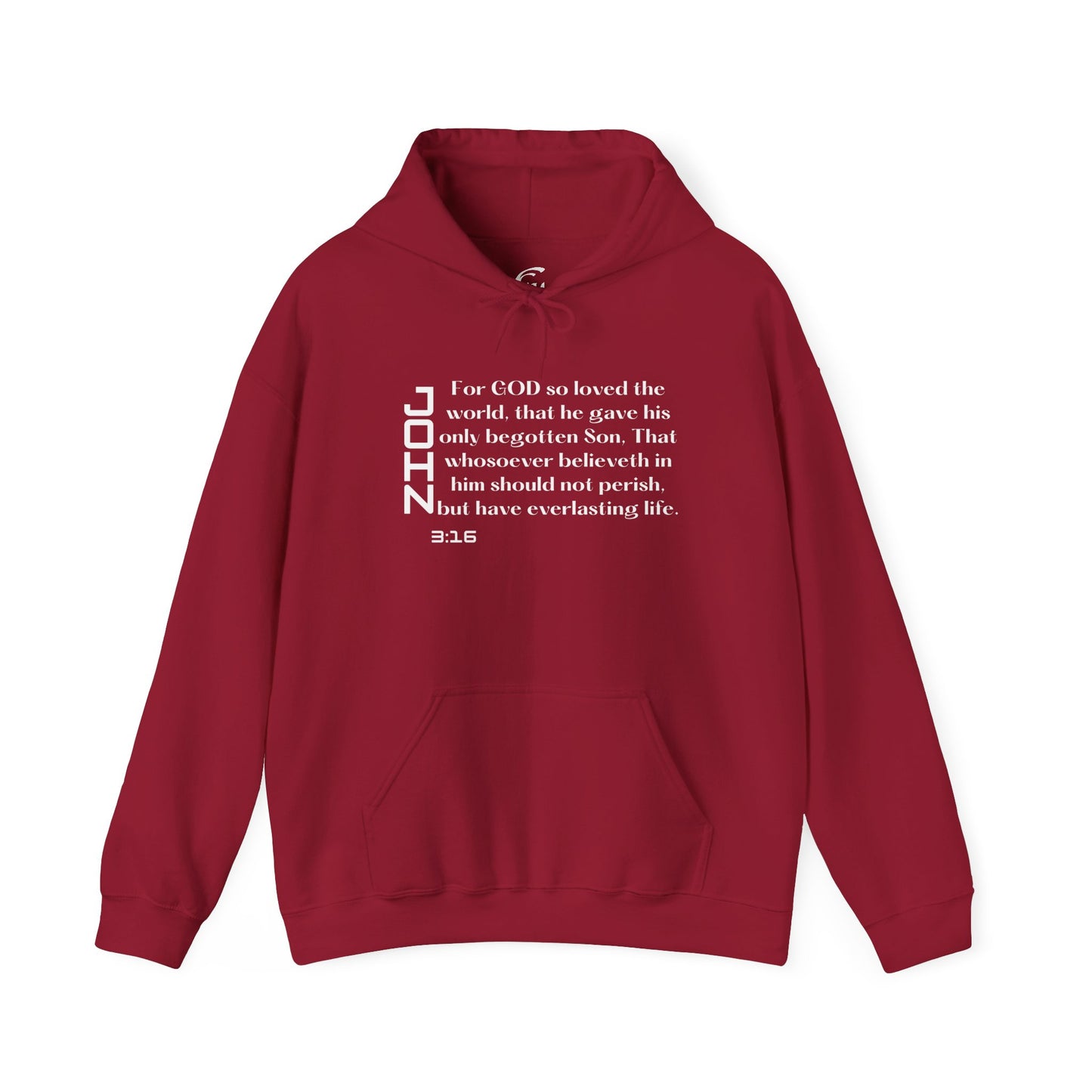 Biblical Hoodie, John 3:16 Scripture Unisex Hoodie