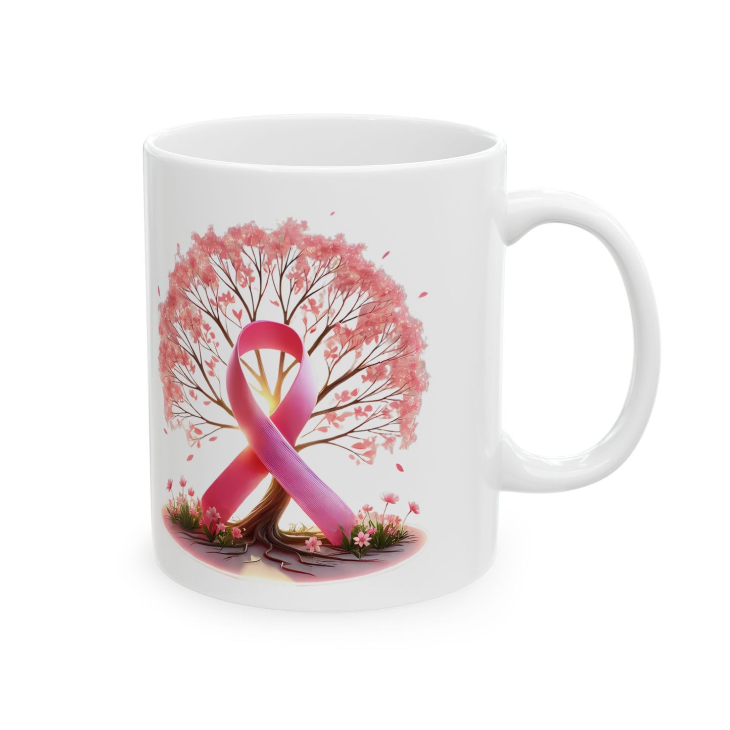 Hope Blooms Eternal Awareness Mug (Breast Cancer)