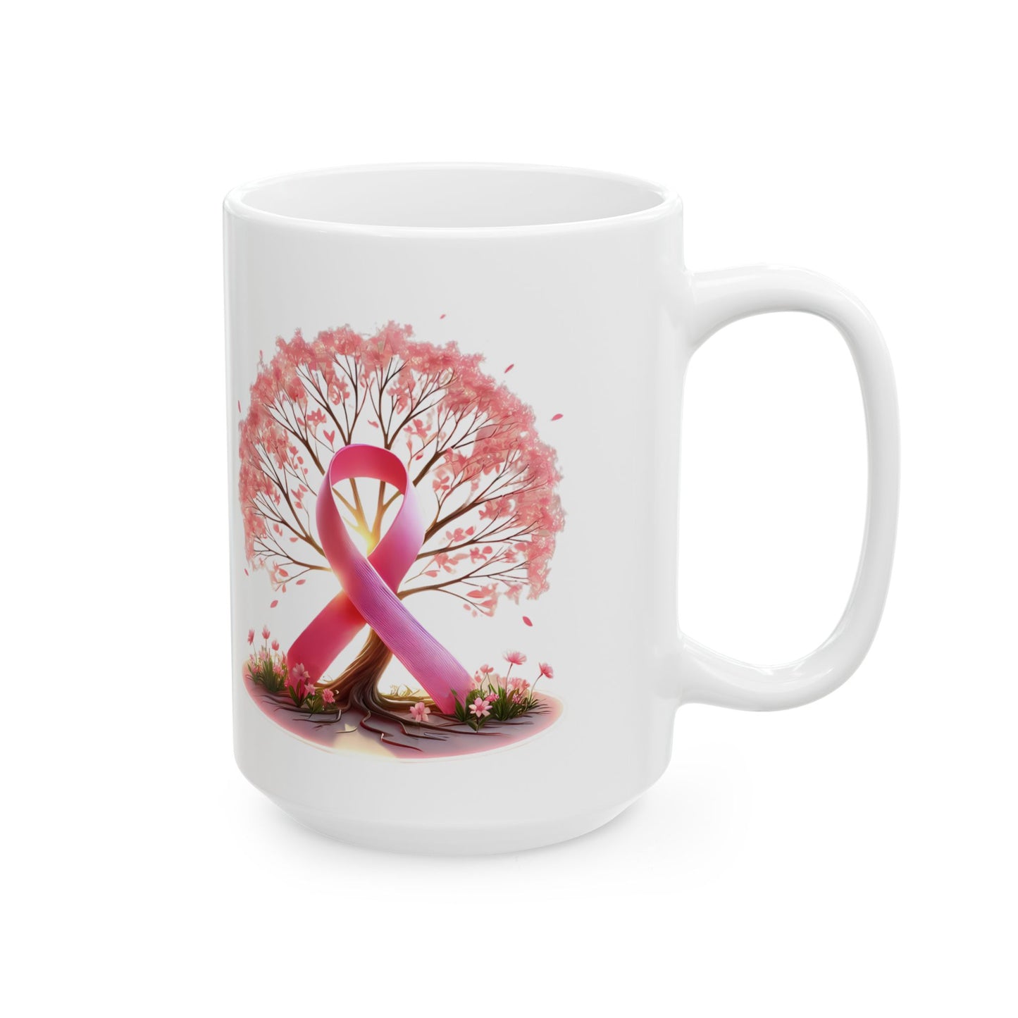 Hope Blooms Eternal Awareness Mug (Breast Cancer)