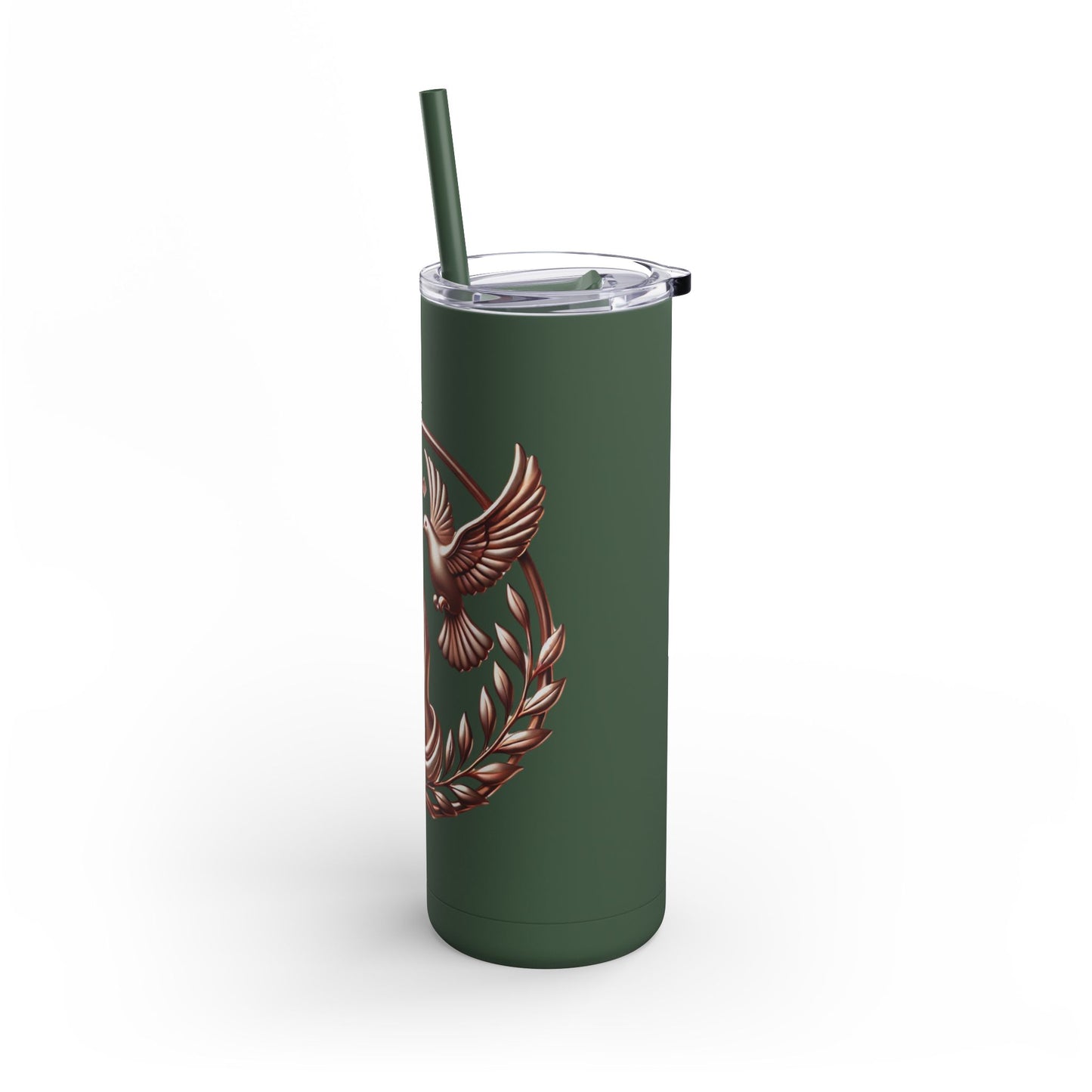 Tumbler Faith Symbol Gold Prayer Hands Doves Cross