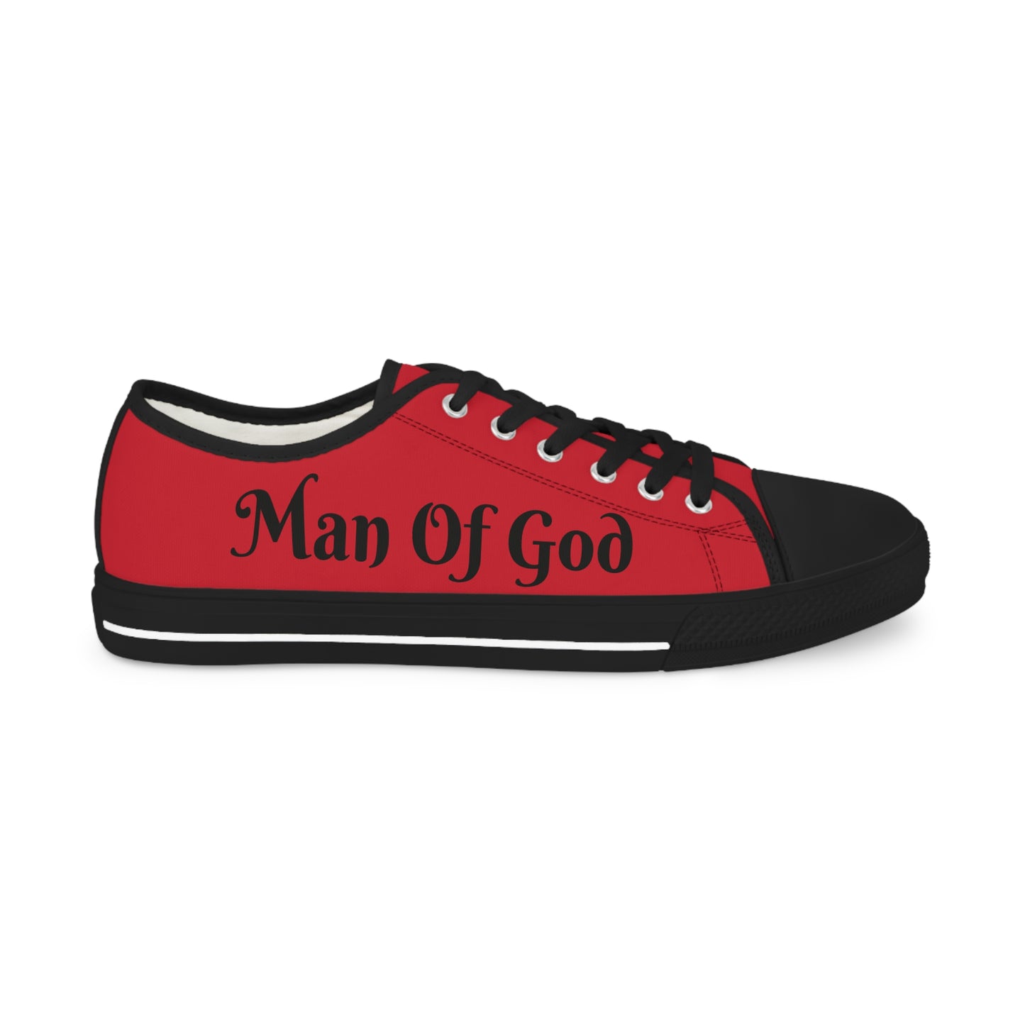 Faithful Men's Low Top Sneakers(Red)