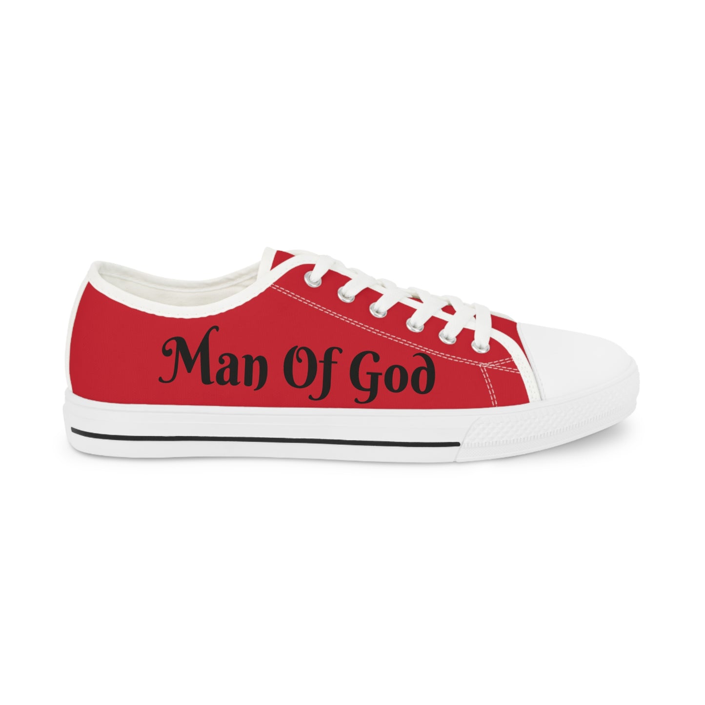 Faithful Men's Low Top Sneakers(Red)