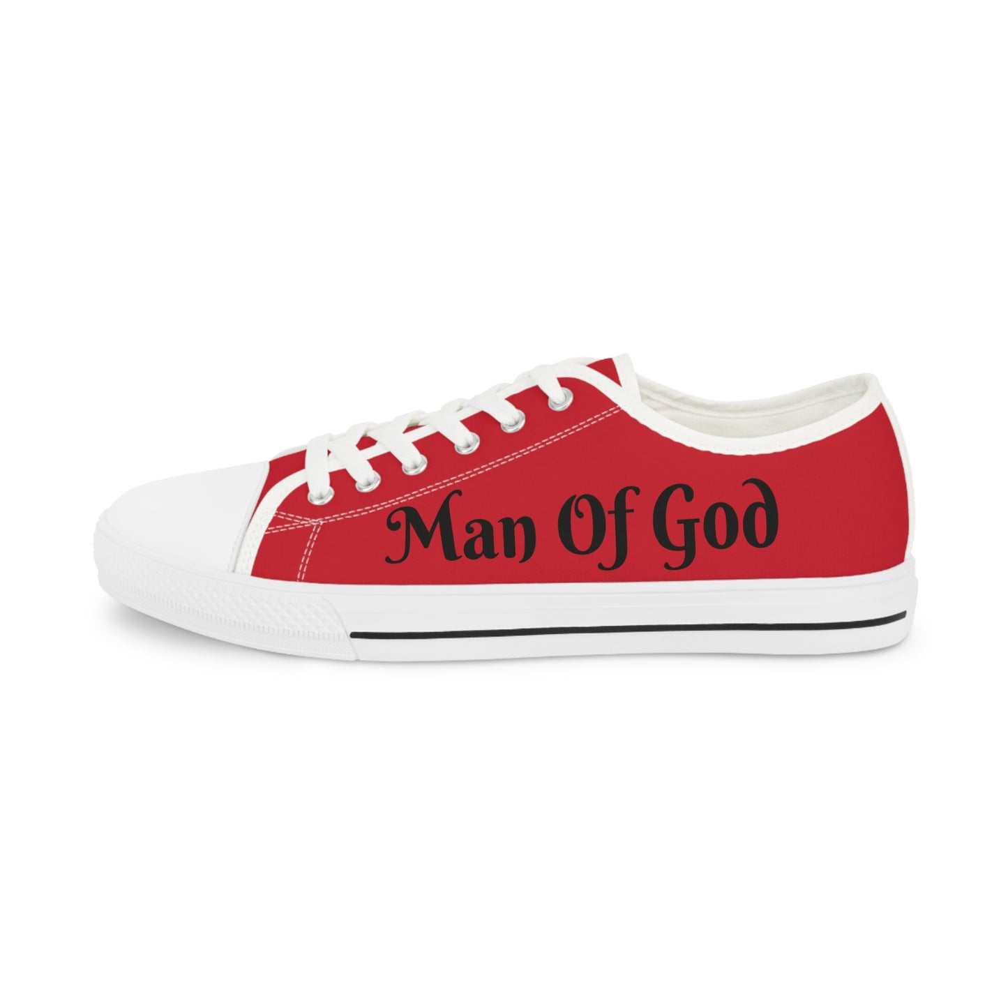 Faithful Men's Low Top Sneakers(Red)