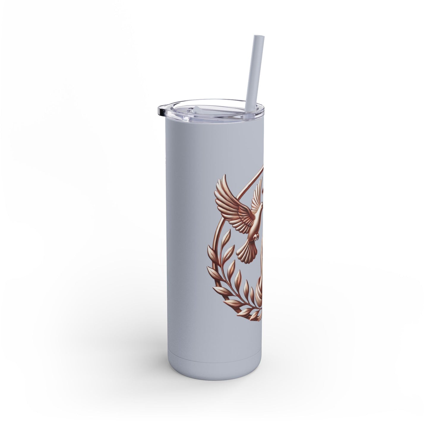 Tumbler Faith Symbol Gold Prayer Hands Doves Cross