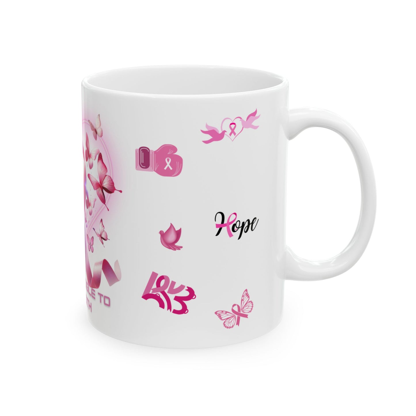 From Struggle To Strength Awareness Mug (Breast Cancer)