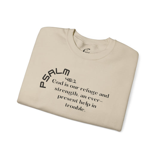 Psalm 46:1 Scripture Crewneck Sweatshirt