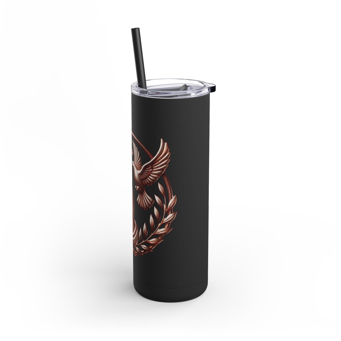 Tumbler Faith Symbol Gold Prayer Hands Doves Cross