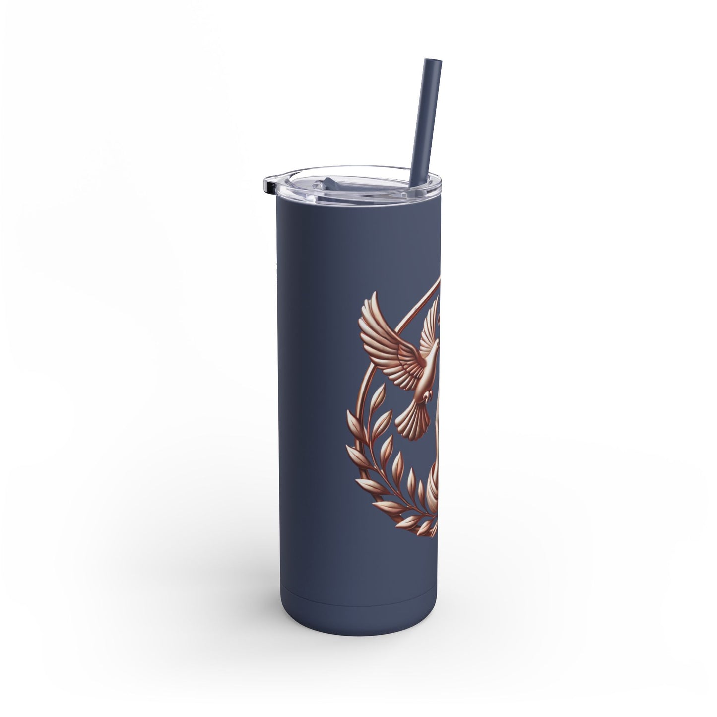 Tumbler Faith Symbol Gold Prayer Hands Doves Cross