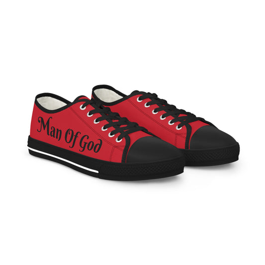 Faithful Men's Low Top Sneakers(Red)