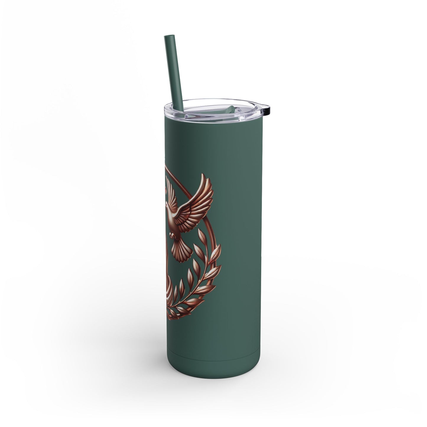 Tumbler Faith Symbol Gold Prayer Hands Doves Cross