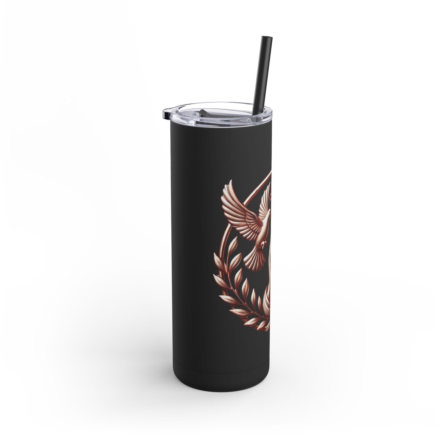 Tumbler Faith Symbol Gold Prayer Hands Doves Cross