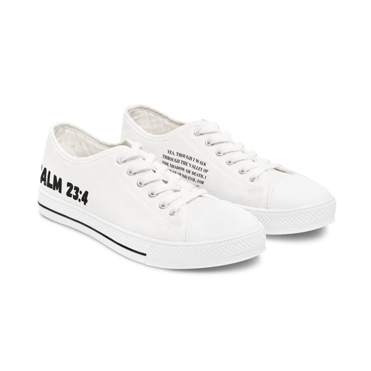 Psalm 23:4  Women's Low Top Sneakers