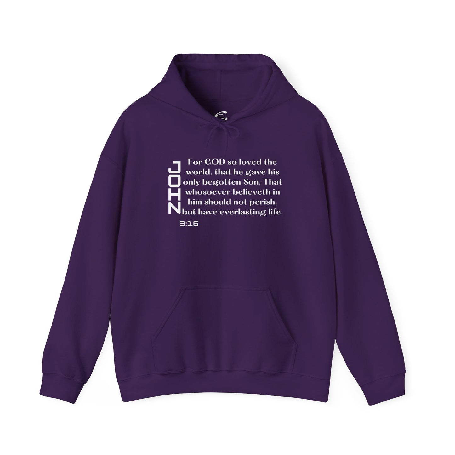 Biblical Hoodie, John 3:16 Scripture Unisex Hoodie