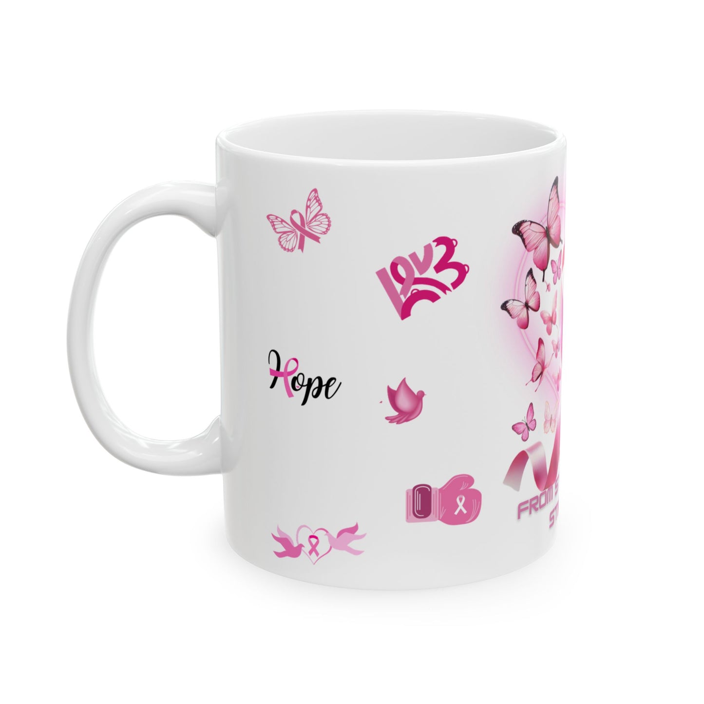 From Struggle To Strength Awareness Mug (Breast Cancer)