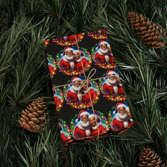 African-American Santa & Mrs. Clause Wrapping Paper